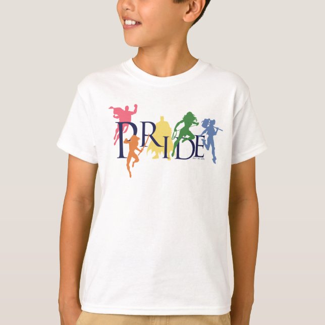 Camiseta Siluetas de personajes del Orgullo de la Liga de l (Anverso)