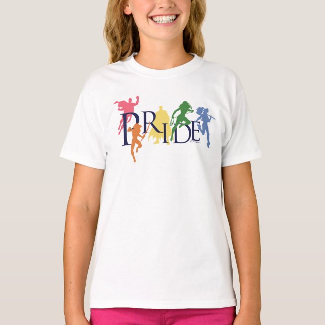Camiseta Siluetas de personajes del Orgullo de la Liga de l (Anverso)