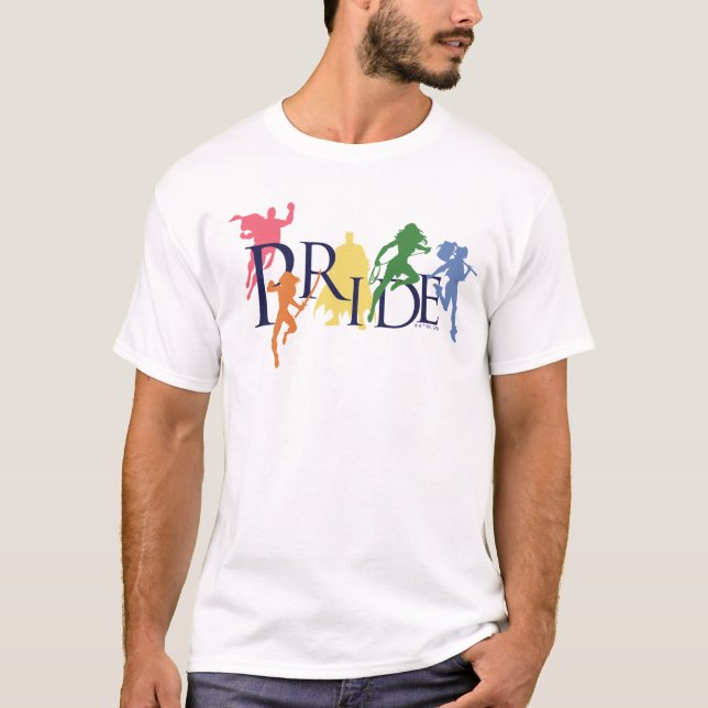 Camiseta Siluetas de personajes del Orgullo de la Liga de l (Anverso)