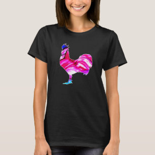 Camiseta Siluetas de pollo al acuarela Arte Amante del gall