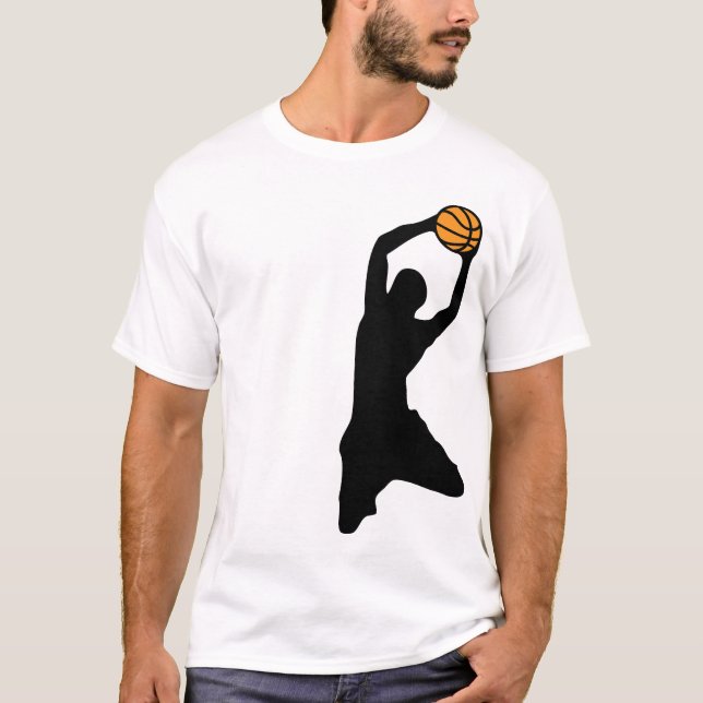 Camiseta siluetas del baloncesto (Anverso)