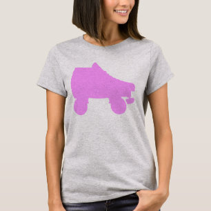 Camiseta siluetas del patín de ruedas