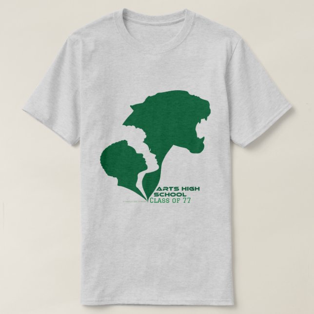 Camiseta Siluetas verdes de la escuela secundaria de artes  (Diseño del anverso)