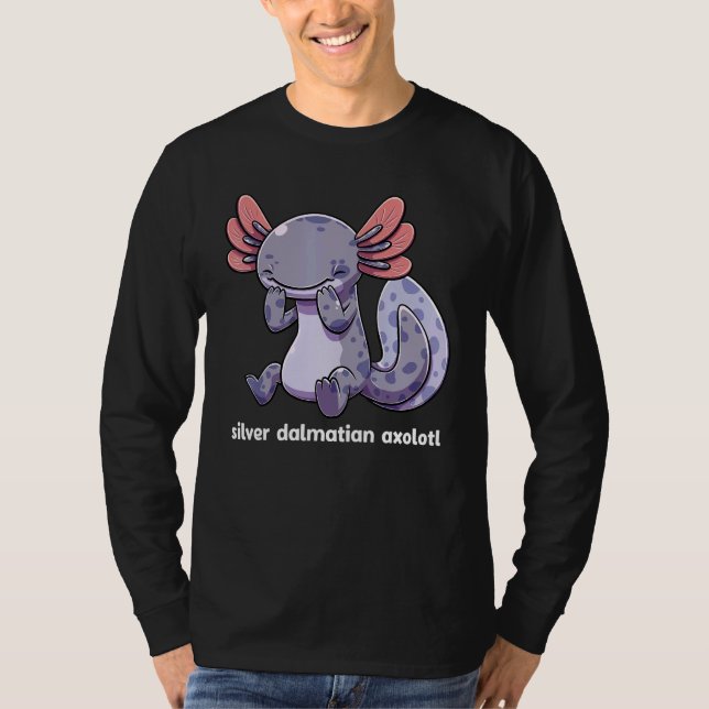 Camiseta Silver Dalmatian Axolotl Melanoid Mexican Salamand (Anverso)