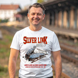 Camiseta Silver Link - LNER Clase A4 2509 Loco de Tren de V