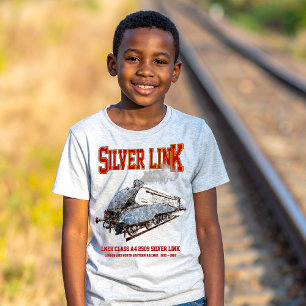 Camiseta Silver Link - LNER Clase A4 2509 Loco Tren de Vapo