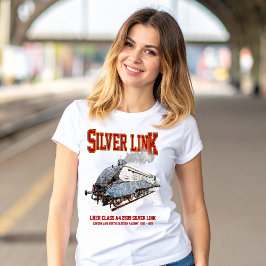 Camiseta Silver Link - LNER Clase A4 2509 Loco Tren de Vapo