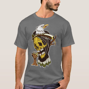Camiseta Silver Shamrock Tattoo Company Sepia Tone Grim Eag