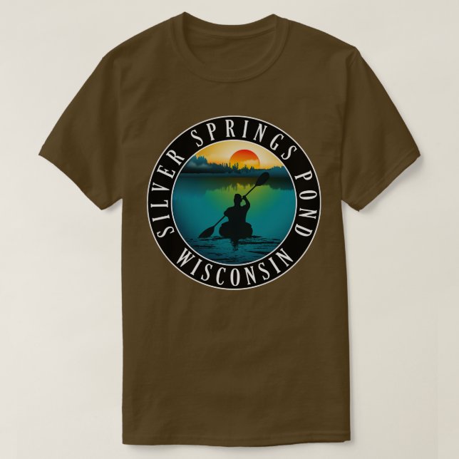 Camiseta Silver Springs Pond Wisconsin Kayaking (Diseño del anverso)
