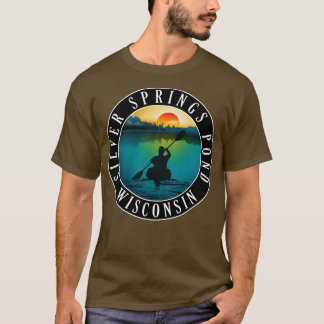 Camiseta Silver Springs Pond Wisconsin Kayaking