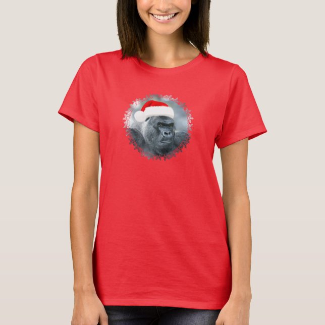 Camiseta Silverback mientras los Navidades se agrupan (Anverso)