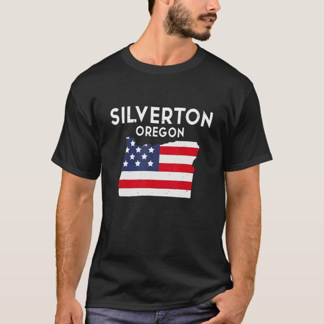 Camiseta Silverton Oregon Estados Unidos Estados Unidos Via (Anverso)