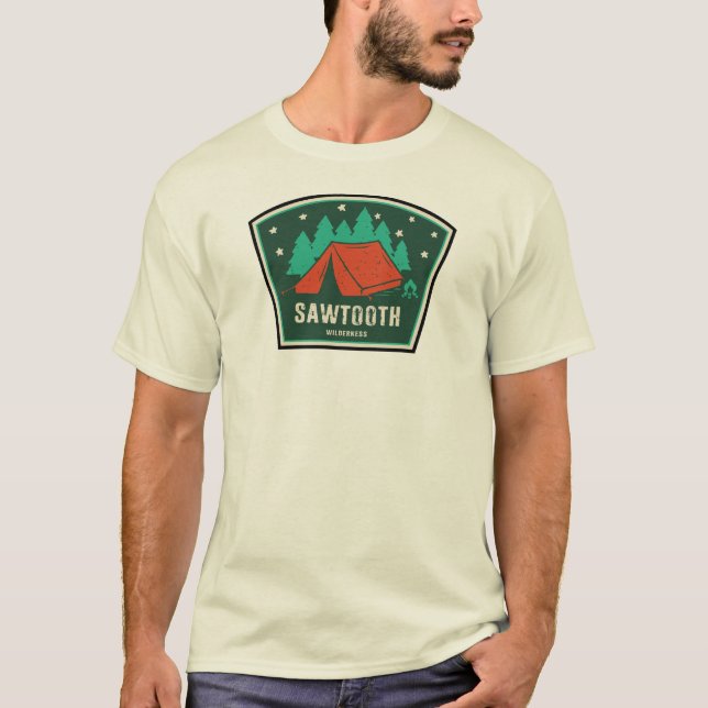 Camiseta Silvestre Sawtooth Camping Idaho (Anverso)