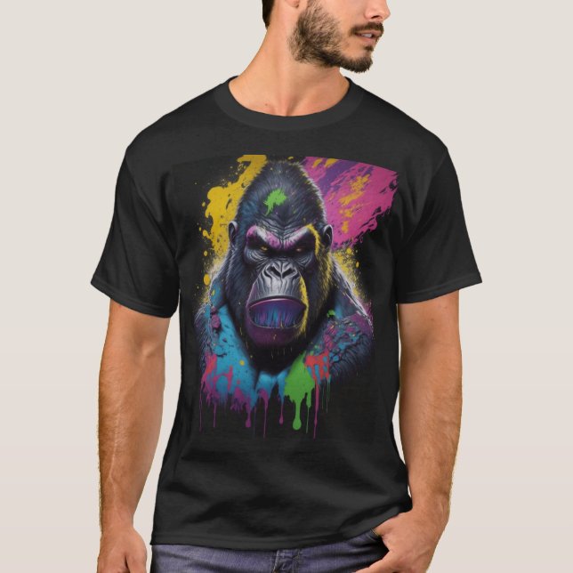 Camiseta "Silvestre urbano: Tee de pintura violenta de manz (Anverso)