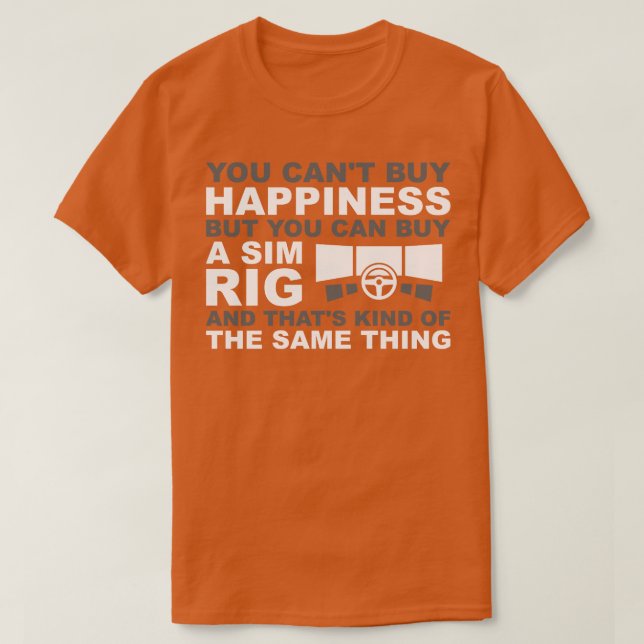 Camiseta Sim Rig Happiness (Diseño del anverso)