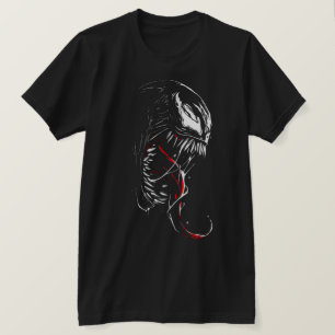 Camiseta Simbionte Oscuro – Monstruo Venomoso Negro y Rojo