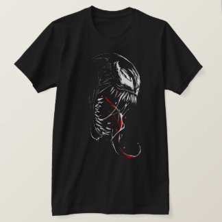 Camiseta Simbionte Oscuro – Monstruo Venomoso Negro y Rojo