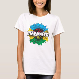 Camiseta símbolo amazigh yaz lindo - con girasol amazigh 