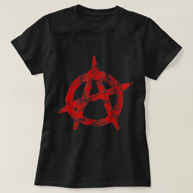 Camiseta Símbolo anarquista rock anárquico perturbado (Diseño del anverso)