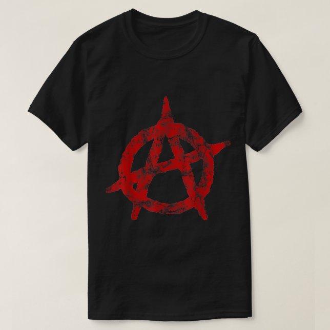 Camiseta Símbolo anarquista rock anárquico perturbado (Diseño del anverso)