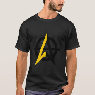 Camiseta Símbolo anarquo-capitalismo amarillo negro