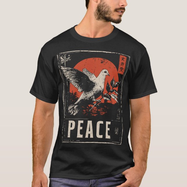 Camiseta Símbolo antibélico del Movimiento de Paz de la pal (Anverso)