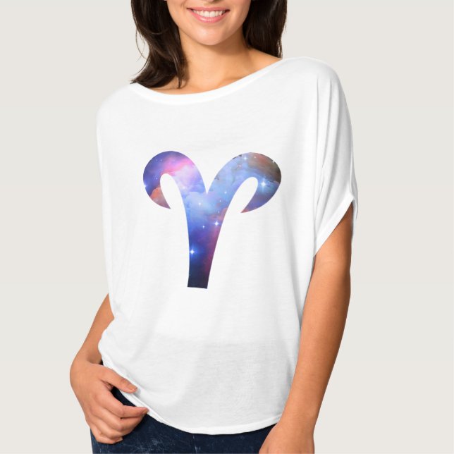 Camiseta Símbolo Aries Círculo flojo arriba (Anverso)