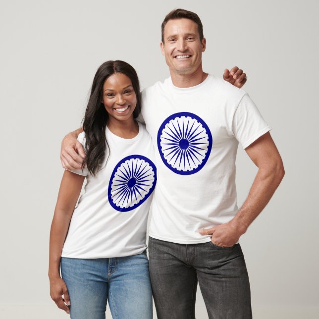 Camiseta Símbolo Ashoka Chakra (1947-1950) (Unisexo)