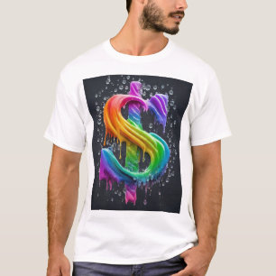 Camiseta "Símbolo audaz del dólar: adoptar el flojo financi