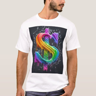 Camiseta "Símbolo audaz del dólar: adoptar el flojo financi