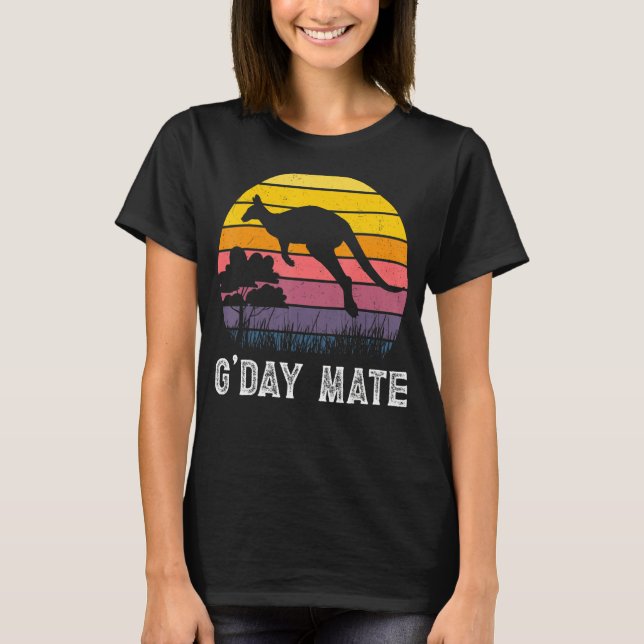 Camiseta Símbolo australiano del canguro "G'Day Mate" de Au (Anverso)