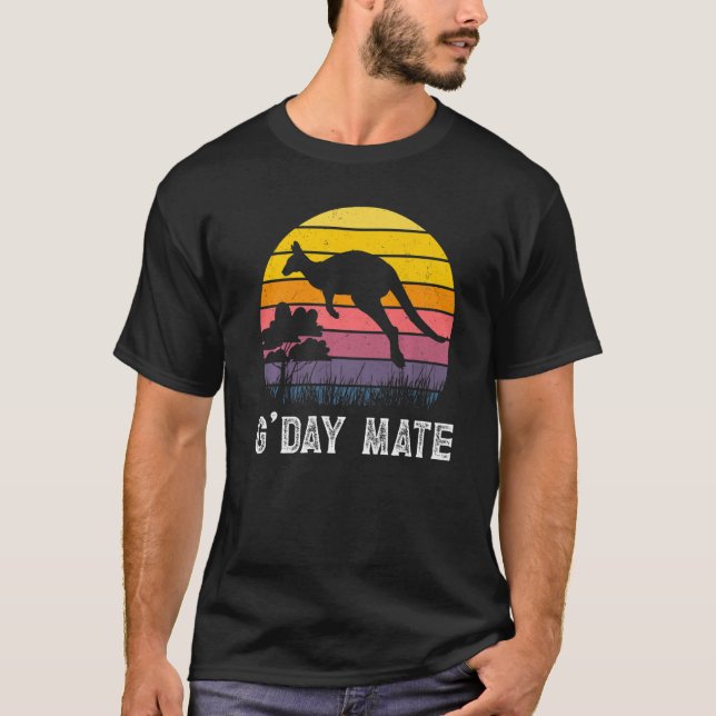 Camiseta Símbolo australiano del canguro "G'Day Mate" de Au (Anverso)