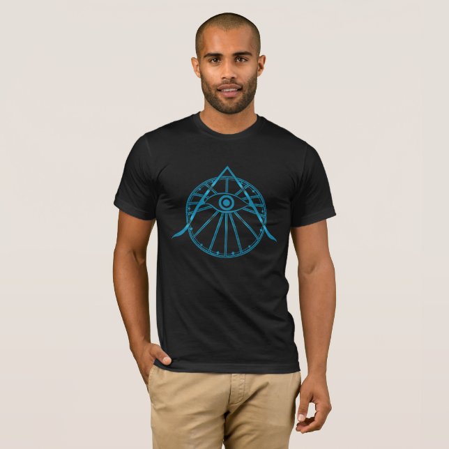Camiseta Símbolo "Awaken" de geometría sagrada y ojos abier (Anverso completo)