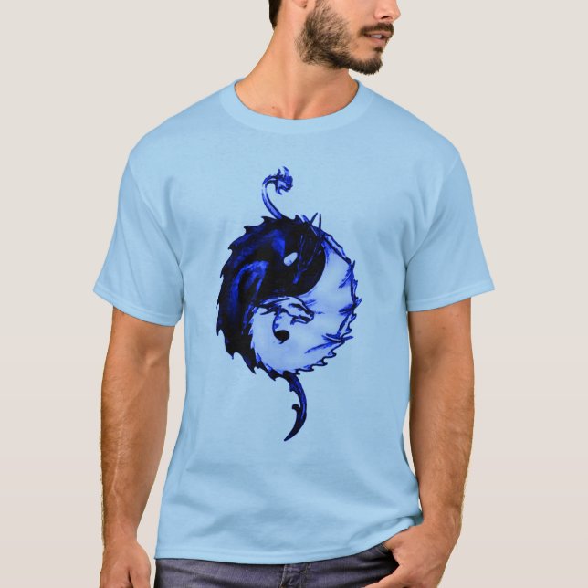 Camiseta Símbolo azul de la unidad del dragón (Anverso)