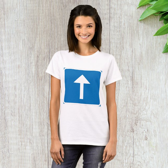 Camiseta Símbolo azul de Rótulo de tráfico unidireccional d (Subido por el creador)