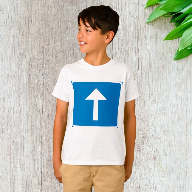 Camiseta Símbolo azul de Rótulo de tráfico unidireccional d (Subido por el creador)