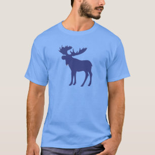 Camiseta Símbolo azul simple de los alces