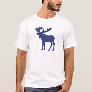 Camiseta Símbolo azul simple de los alces