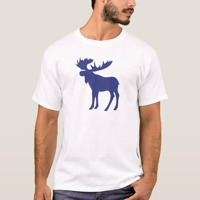 Camiseta Símbolo azul simple de los alces (Anverso)