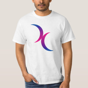 Camiseta Símbolo bisexual del orgullo de la luna creciente