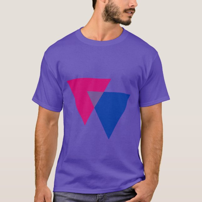 CAMISETA SÍMBOLO BISEXUAL DEL TRIÁNGULO (Anverso)