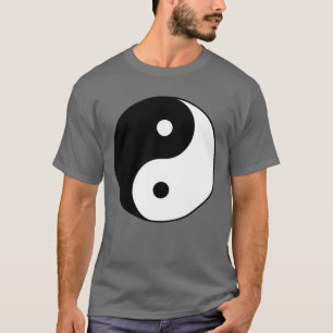 Camiseta símbolo blanco negro de yin yang