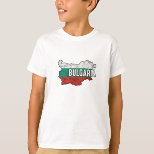 Camiseta Símbolo búlgaro patriótico del mapa de la bandera