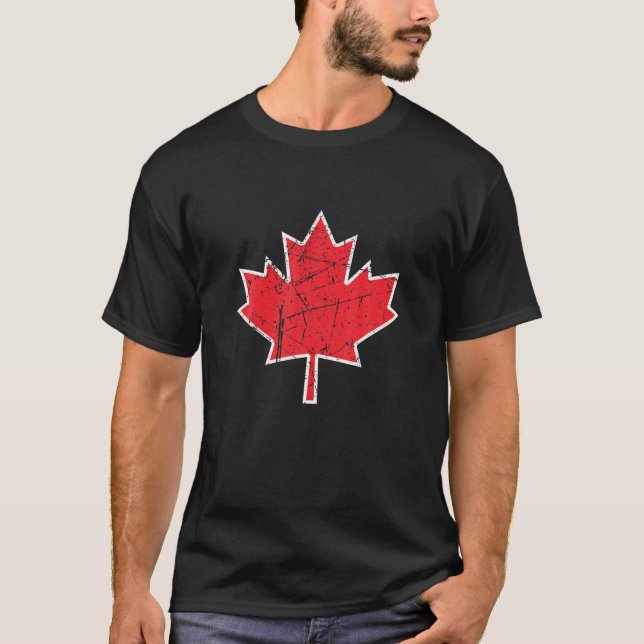 Camiseta Símbolo canadiense de bandera símbolo de la hoja d (Anverso)