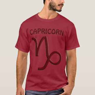 Camiseta Símbolo capuchón marrón zodiaco de capricornio