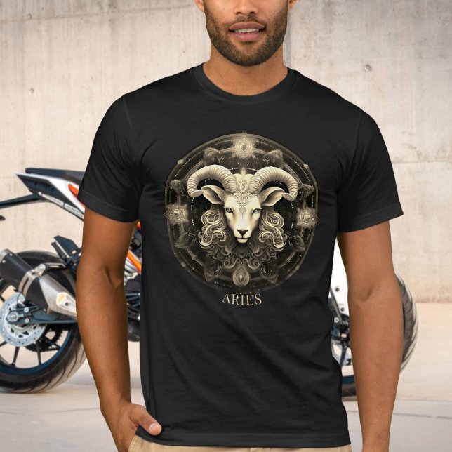 Camiseta Símbolo celestial Ram Zodiac Fantasía Aries Mens (Subido por el creador)