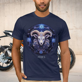 Camiseta Símbolo celestial Ram Zodiac Fantasía Aries Mens
