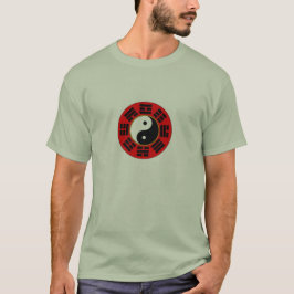 Camiseta Símbolo chino de trigrama blanco negro blanco Bagu