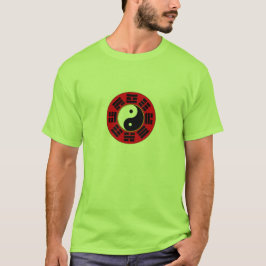 Camiseta Símbolo chino de trigrama blanco negro blanco Bagu