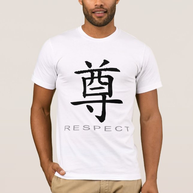 Camiseta Símbolo chino para el respecto (Anverso)